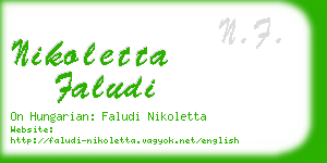 nikoletta faludi business card